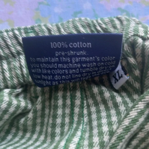 Big Bud Press | Spring Green Gingham Trouser Pants Sz XL 100% Cotton *LIKE NEW* - Picture 11 of 11